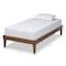 Baxton Studio Lucina Mid-Century Walnut Brown Finished Twin Size Platform Bed Frame 160-9637 - alternate 5